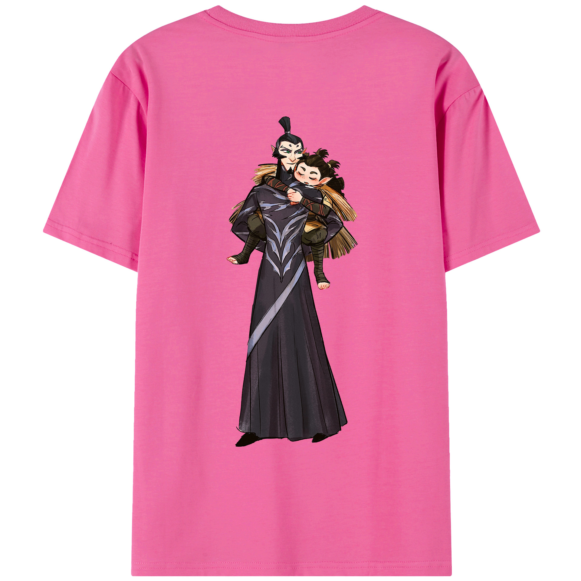 （画像用） Ne Zha 2 ナタ 魔童の大暴れ レディース半袖Tシャツ(バックプリント)